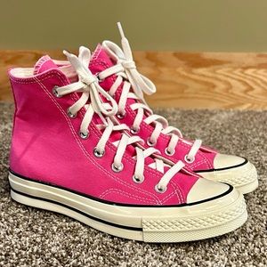 NWOB Converse Chuck 70 High Top Sneakers - Lucky Pink/Egret/Black - M 4.5/W 6.5